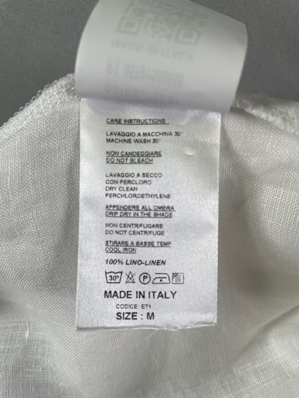 Cento Lino 100% Linen Made in Italy White Elastic Waist Trousers Size Medium - Picture 8 of 9